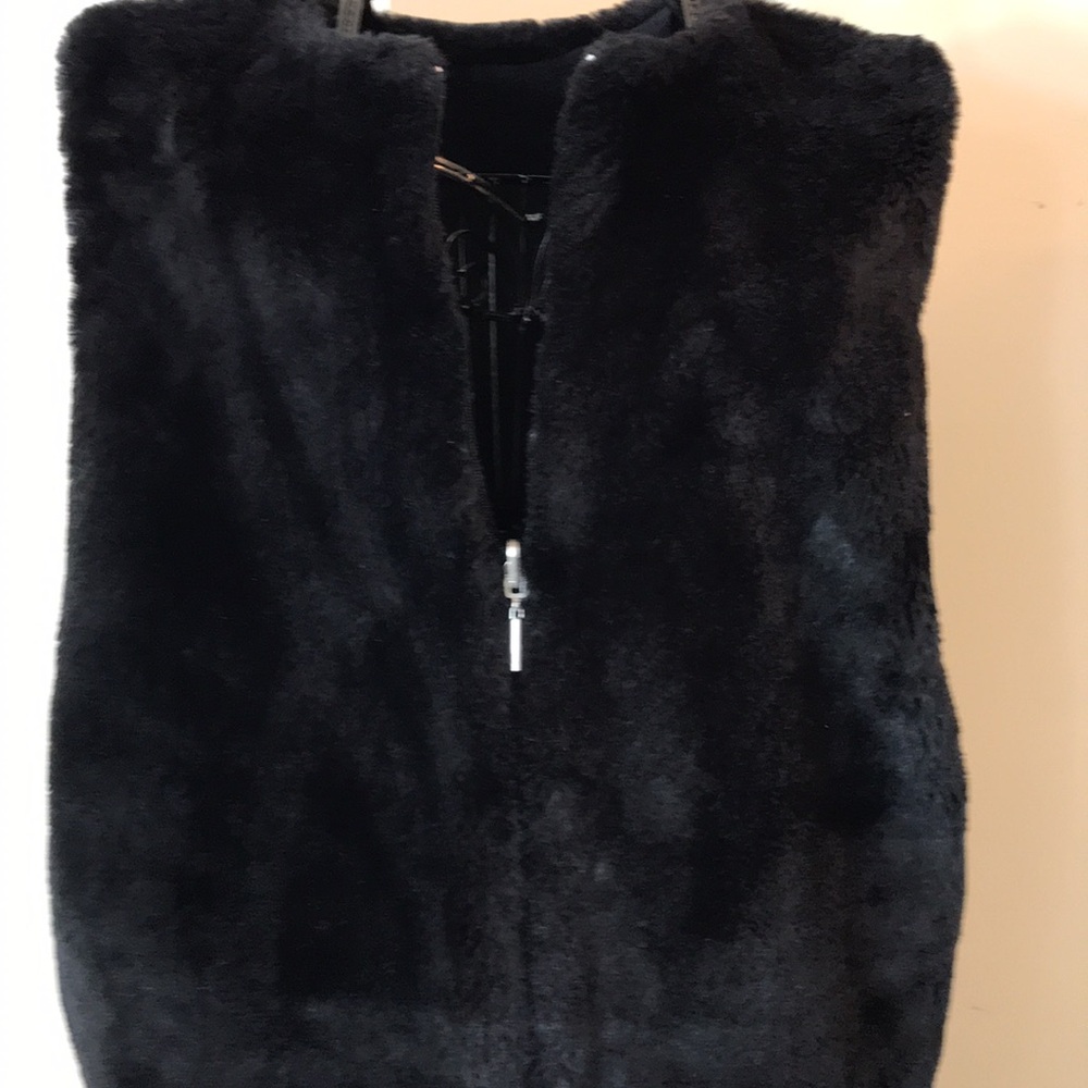 Co & Eddy Reversible Faux Fur and Sweater Fully Zippered Vest